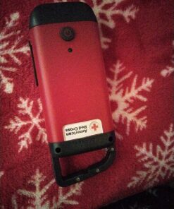 Eton American Red Cross Crank-Powered Clipray Clip-On Flashlight & Smartphone Charger, Hand Crank, Cherry Red, Commitment to Preparedness Single 25 818mz2qVCmL