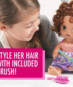 Baby Alive C2695 READY FOR SCHOOL BABY: Brown Hair Baby Doll, School-Themed Dress, Doll Accessories Include Notebook & Brush, Doll For 3-Year-Old Girls and Boys and Up, Multicolor (Amazon Exclusive) 27 818qPf4jesL
