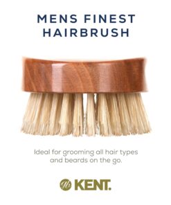Kent MC4 Finest Men's Hair Brush And Facial Brush For Beard Care - Exfoliating Natural Boar Bristle Brush For Mens Grooming, Scalp Brush, Royalty Brush, And Beard Straightener For Men's Skin Care 10 818qfhLON9L