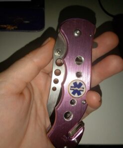 TAC Force TF-498 Series Spring Assist Folding Knife, Half-Serrated Blade, 4.5-Inch Closed Pink EMT 24 818rLaXuQpL