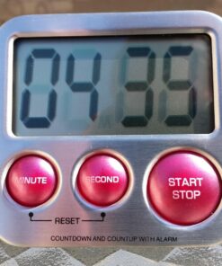 Elegant Digital Kitchen Timer Stainless Steel - Plumberry - Strong Magnetic Back - Kickstand - Loud Alarm - Large Display - Auto Memory - Auto Shut-Off - Model eT-24 (Plumberry) by eTradewinds 28 818rYL9J0L