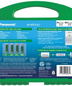 Panasonic K-KJ17MCC82A 4-Position Charger with 2 AAA & 8 AA eneloop Batteries & 2 C & 2 D Spacers 22 818tIYz23DL 1