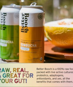 Better Booch Organic Kombucha - Probiotic & Antioxidant Rich Raw Sparkling Tea - Low Sugar, Vegan, Gluten Free - Gut Healing Active Cultures - Best Sellers Variety Pack, 16 Fl Oz Cans, 12-Pack 13 818tmcSbMzL