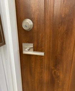 Kwikset Satin Nickel 91540-001 Halifax Door Handle Lever with Modern Contemporary Slim Square Design for Home Hallway or Closet Passage Square Rose Old Version 38 818w BdaMoL
