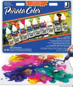 Jacquard Alcohol Ink Set - Pinata Color Exciter Pack - Highly Saturated - Acid-Free - 9 Assorted Colors Half Ounce 51 818y54pwvzL