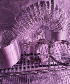 VIVOSUN 2-Pack 6 Inch 8 Feet Non-Insulated Flex Air Aluminum Ducting Dryer Vent Hose for HVAC Ventilation, 4 Clamps Included 6" x 8FT 48 819 2INH1RL