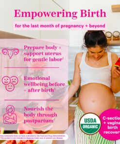 Pink Stork Labor Prep Tea, Organic Red Raspberry Leaf Tea with Chamomile and Rosehip, Caffeine-Free, Pregnancy Must Haves, Labor and Delivery Essentials, Third Trimester Pregnancy Tea - 15 Sachets Sweet Floral 25 819 ROrPNkL