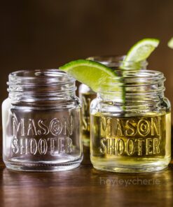 Hayley Cherie® - Mason Jar Shot Glasses with Lids (Set of 8) – Mini Mason Shooter Glass - 2 Ounces - For Drinks, Liquor, Favors, Desserts, Parties, Birthdays, Gifts 23 819 RdAobBL