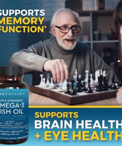 Triple Strength Omega 3 Fish Oil Supplement - 2200mg per Serving, Fatty Acid Supplements with EPA DHA & Omega3 - Re-Esterified Triglyceride for Increased Absorption - 180 Count 180 Count (Pack of 1) 46 819 Z3j1RHL 1