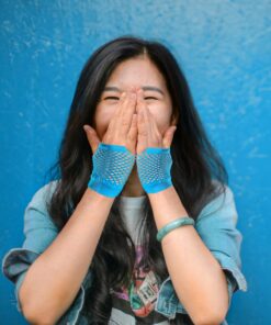 Fingerless Fishnet Neon Gloves for Parties, Costumes (12pk) 29 8191yUQRt5L