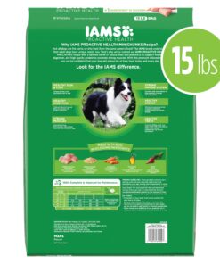 IAMS Adult Minichunks Small Kibble High Protein Dry Dog Food with Real Chicken, 15 lb. Bag 0 15 Pound (Pack of 1) 23 8193CcP6SVL