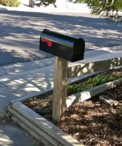 Gibraltar Mailboxes Elite Medium Capacity Galvanized Steel Black, Post-Mount Mailbox, E1100B00 28 8194VyDrgkL