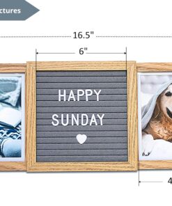 Oak letters Best Friend Picture Frame with Customizable Letter Board | Cute & Meaningful Personalized Picture Frame for Mom, Bff, Besties, Sister, Aunt, Cousin | Memorial picture frame Standard Natural Oak 21 8195DbZacqL