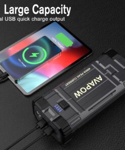 AVAPOW Car Jump Starter, 4000A Peak Battery (for All Gas or Up to 10L Diesel), Portable Booster Power Pack, 12V Auto Jump Box with LED Light, USB Quick Charge 3.0 45 8196LnPzZ3L