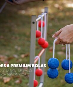 Triumph Premium Ladder Toss Outdoor Game Set with 6 Soft Bola Balls, Travel Carrying Case and Score Trackers - Choose Between Classic and All Pro Series All Pro Steel 25 81980zY4DHL