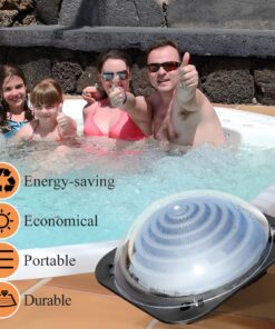 Goplus Solar Dome Swimming Pool Heater Above Ground, Inground Pool Warmer Equipment w/Hose Connector for Home Outdoor 18 8199mgv4dLL