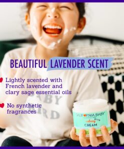 California Baby Calming Cream | Lavender Baby Lotion | Plant-based | Soothing Baby Cream for Dry, Sensitive Skin | Allergy Friendly | 4 oz 11 819BG xVAJL