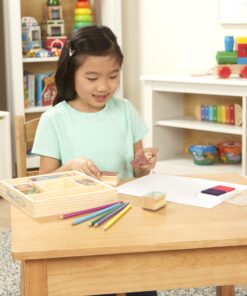 Melissa & Doug Disney Princess Wooden Stamp Set: 9 Stamps, 5 Colored Pencils, and 2-Color Stamp Pad With Washable Ink For Kids Ages 4+ 22 819BU9agbGL 1