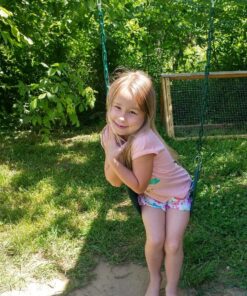 Swing-N-Slide Heavy Duty Green Swing Seat - 58" Vinyl Coated Chain Backyard Playground Swing for Replacement or Accessories 20 819BtyM0hBL