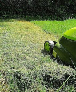 Sun Joe MJ401E 14-Inch 12-Amp Electric Lawn Mower w/Collapsible Handle for Storage, 3-Position Height Control, 10.6-Gallon Bag, Green Original Version 45 819CXJprVhL