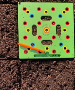 Seeding Square – Seed Spacer Tool for Maximum Harvest, Organized Plants & Less Weeds – Square Foot Garden – Includes: Color Coded Seed Template & Magnetic Dibber/Seed Ruler/Seed Spoon & Planting Guide 42 819CfN rtCL 1