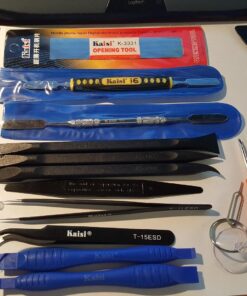 Kaisi Professional Electronics Opening Pry Tool Repair Kit with Metal Spudger Non-Abrasive Carbon Fiber Nylon Spudgers and Anti-Static Tweezers for Cellphone iPhone Laptops Tablets and More, 20 Piece 53 819CgRHBUeL