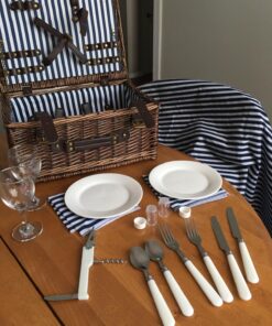 Wicker Picnic Basket for 2 with Waterproof Picnic Blanket, Picnic Set for 2 with Sand-Proof Beach Mat,Willow Hamper Service Gift Set for Camping and Outdoor Party Best Gift 15.4" For 2 40 819DSMvMqWL