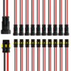 LanHong 2 Pin Way Car Waterproof Electrical Connector Plug with Wire AWG Marine Pack of 10 6 819DcuUIRiL
