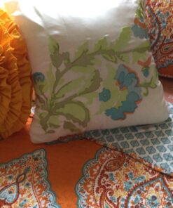 Lush Décor Harley Quilt Damask Pattern Reversible 5 Piece Bedding Set, King, Tangerine 44 819EsvvBGZL