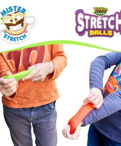 YoYa Toys Pull, Stretch and Squeeze Stress Balls - 3 Balls, Elastic Sensory Balls for Stress and Anxiety Relief, Autism and Special Needs Toys, Calming Fidgets for Kids and Adults, Ideal for Classroom Stretch Pack of 3 32 819F4XAitLL