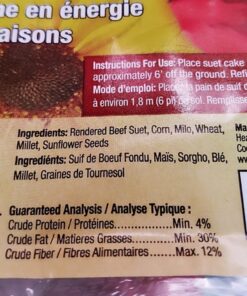 Heath Outdoor Products DD4-12 Heath Bird Suet, Yellow, 11.25 Ounce (Pack of 12) 11.00 Ounce (Pack of 12) 37 819FqDGasiL