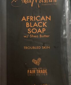 SheaMoisture Bar Soap African Black Soap for Troubled Skin Cleanser with Shea Butter 8 oz 6 Count (Pack of 1) 30 819JkoHH5gL