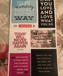 Me & My Big Ideas PPS-37 Pocket Pages Stickers 6 Sheets/Pkg-Love Yourself Original Version 44 819LejGfk6L 1