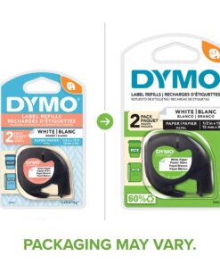 DYMO LT Paper Labels, Black Print on White Labels, 1/2-Inch x 13 Feet, 2 Rolls 1/2" 19 819LlXl4MHL