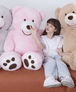 MorisMos Big Plush Giant Teddy Bear Premium Soft Stuffed Animals Light Brown,51 Inches 51 inches 26 819MXMnWqfL