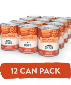 Alternative view of Natural Balance Limited Ingredient Adult Grain-Free Wet Canned Dog Food, Sweet Potato & Salmon Recipe, 13 Ounce (Pack of 12)