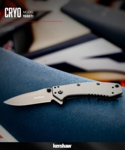 Alternative view of Kershaw Cryo Knife, 2.75" Stainless Steel Drop Point Blade, Assisted Opening Everyday Carry Pocket Knife