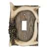 Rivers Edge Products Standard Light Switch Cover Plate, Single Toggle Switch, Poly-Resin Wall Plate Cover, Hand-Painted Decorative Wall Switch Plate, Screws Included, Antler Switch Single Antler 27 819Q3q9AGFL