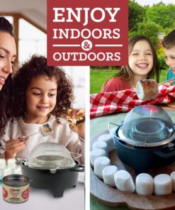 Sterno Smores Maker Junior, Table top Smores Roaster - Designed for Safe, Cord Free Indoor or Outdoor Fun, Ideal for Kids, Parties, Fun Housewarming Gifts and More Black 25 819QKlpRN L