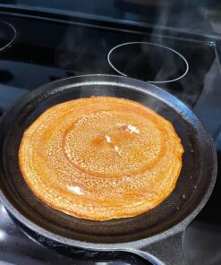 Lodge Cast Iron Round Griddle with Red Silicone Hot Handle Holder, 10.5-inch Round Griddle Bundle 25 819SoGcCVL