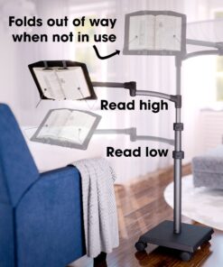 LEVO Hands Free Book Stand for Hard Covers, Paperbacks, CookBooks, TextBooks, Magazines 27 819TbSgYduL