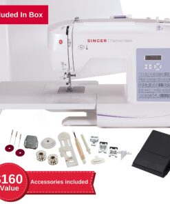 SINGER | 5560 Computerized Sewing Machine with Included Accessory Kit, Hard Cover & Extension Table, 203 Stitch Applications - Perfect for Beginners 5560 Fashion Mate 13 819TgXIIUJL