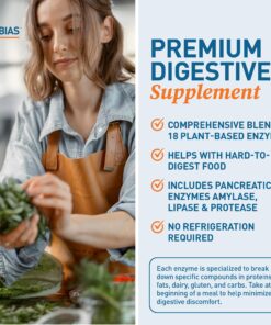 Dr. Tobias Digestive Enzymes with Amylase, Bromelain, Lipase, Lactase, Protease, Papain & More, Digestion Supplement with 18 Enzymes for Digestion and Gut Health, 60 Capsules, 30 Servings 60 Count (Pack of 1) 20 819X0n2jg3L