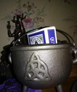 CircuitOffice Cast Iron Cauldron 4 1/2" Diameter Triquetra 24 819ZpLqBQ9L