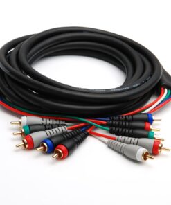 BlueRigger Component Video Cable with Audio (6FT, RCA- 5 Cable, Supports 1080i) - Compatible with DVD Players, VCR, Camcorder, Projector 6FT 10 819a24bV8ZL