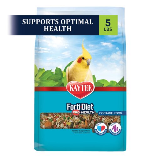 Kaytee Forti-Diet Pro Health Cockatiel Pet Bird Food, 5 Pound 5 Pound (Pack of 1)