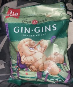 GIN GINS® Original Chewy Ginger Candy by The Ginger People® - Anti-Nausea and Digestion Aid, Individually Wrapped Healthy Candy - Original Ginger Flavor, Large 1 lb Bag (16oz) - Pack of 1 27 819bBlwH5tL