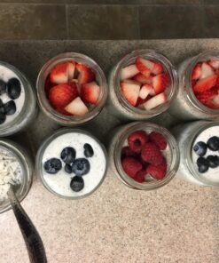 Euro Cuisine GY1920 Glass Jars with Lids for Yogurt Maker, Clear, 6 Ounce, Set of 8 6oz Glass Jars for Yogurt, Parfaits, Clear Yogurt Containers 46 819btS6c7gL