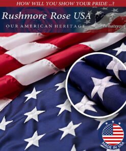 American Flags for Outside 3X5 -American Flag 3x5 with Embroidered Stars and Sewn Stripes US Flag 3x5 Heavy Duty Outdoor Made in USA for High Wind- All Weather Flags 3 by 5 Foot 26 819bvr4C4oL