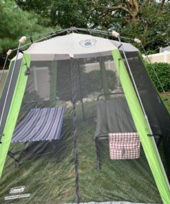 Coleman Skylodge Screened Canopy Tent with Instant Setup, 10x10/15x13ft Portable Screen Shelter with 1-Minute Setup for Bug-Free Lounging, Great for Picnic, Yard, Beach, Park, Camping, & More 15 X 13 Feet Green 46 819cUKHmWqL